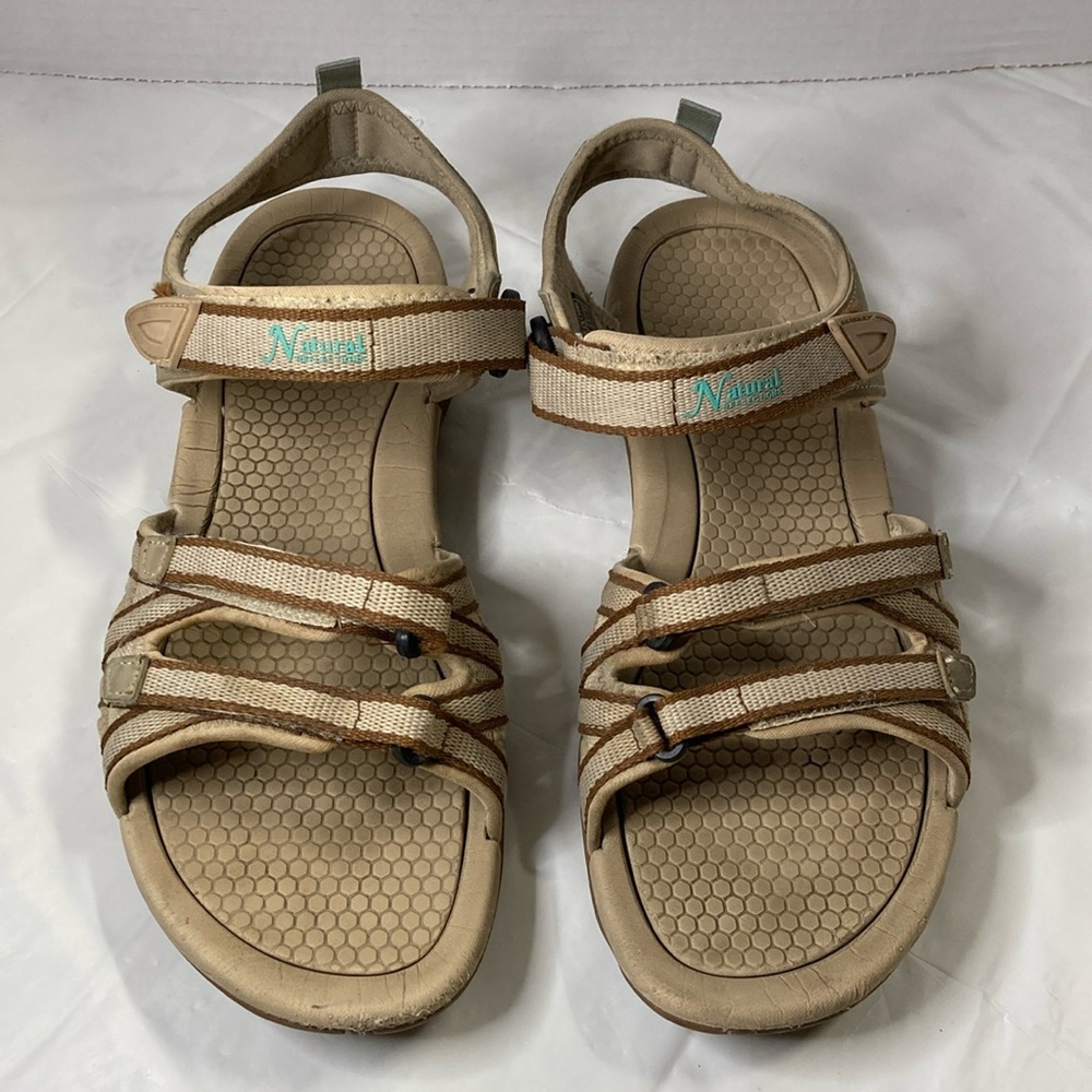 Natural Reflections Women’s Sz 11 Cape May Sport Sandal Adjustable Straps Taupe